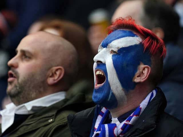 Scotland fans sing the national anthem before the Guinness Six Nations match at BT Murrayfield, Edinburgh.