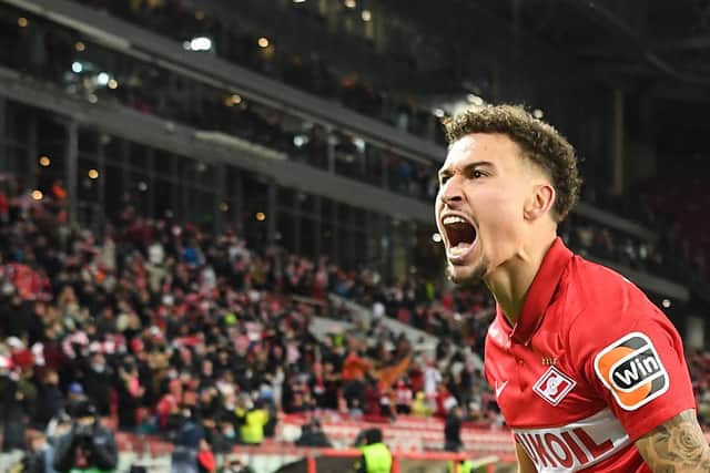 Jordan Larsson, pictured during his time as a Spartak Moscow, netted early for FC Copenhagen.