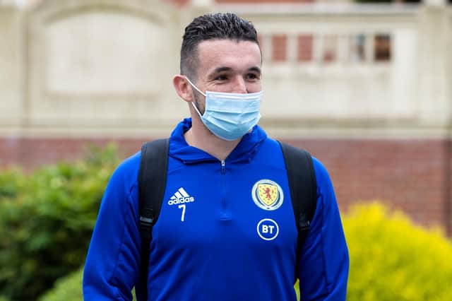 John McGinn missed Aston Villa's draw with Brentford due to government covid guidelines. (Photo by Craig Williamson / SNS Group)