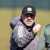 Ange Postecoglou during a Celtic training session at Lennoxtown ahead of the weekend fixture against Motherwell. (Photo by Craig Williamson / SNS Group)
