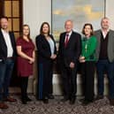 Equity Gap (EG) board members are L – R Stuart Paterson, SEP, board adviser; Alex Lusty COO, Equity Gap; Tracey Ginn, MBM, EG non-executive director (NED); Jock Millican EG director; Rachel Jones, Snapdragon, EG NED; Fraser Lusty EG director; Brian Williamson, EG NED