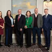 Equity Gap (EG) board members are L – R Stuart Paterson, SEP, board adviser; Alex Lusty COO, Equity Gap; Tracey Ginn, MBM, EG non-executive director (NED); Jock Millican EG director; Rachel Jones, Snapdragon, EG NED; Fraser Lusty EG director; Brian Williamson, EG NED