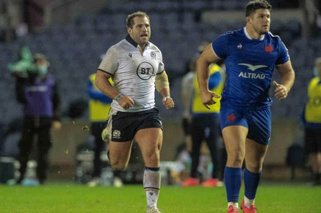 Scotland's Fraser Brown in action against France. Picture: Bill Murray/SNS