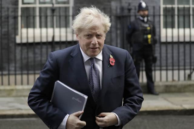 Boris Johnson leaves Downing Street earlier this month