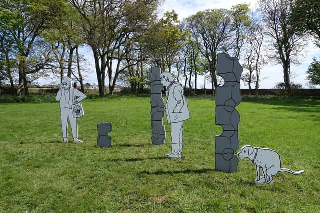 The sculptures by Mick Peter are the first of a series of new works to be unveiled at Hospitalfield this year.