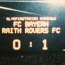 The famous half-time scoreboard in Munich - Bayern 0 Raith 1
