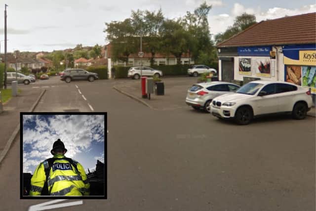 Police have launched a manhunt after an armed robbery in Glasgow.