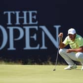 Brooks Koepka lines up a putt in the final round at Royal St George's. Picture: Christopher Lee/Getty Images.