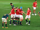 The British & Irish Lions players celebrate their victory over South Africa in the first Test. Picture: David Rogers/Getty Images