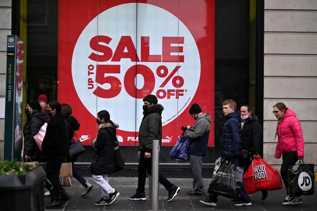 Shoppers in Glasgow on Boxing Day this year. Picture: Jeff J Mitchell/Getty Images.