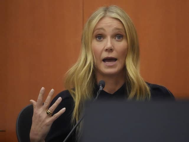 Gwyneth Paltrow testifies during her trial over a ski crash.
