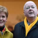 Nicola Sturgeon and Peter Murrell. Picture: ANDY BUCHANAN/AFP via Getty Images