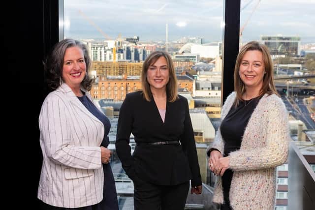 Alison McRae, senior director at Glasgow Chamber of Commerce and co-chair of Glasgow’s employment and skills board; Ashleigh McCulloch, creative director at Glasgow Chamber of Commerce and regional lead at DYW Glasgow; and Gillian McLennan, managing director, Leading Capital Management Technology, JPMorganChase UK.