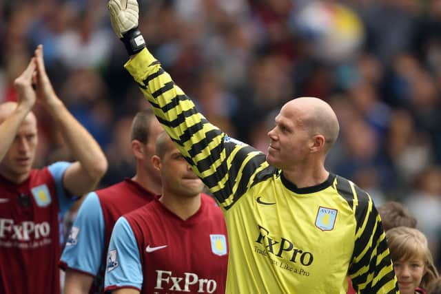 American goalkeeper Brad Friedel was a major influence on Benjamin Siegrist during their time together at Aston Villa. (Photo by Bryn Lennon/Getty Images)