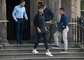 West Ham forward Albian Ajeti pictured in Glasgow ahead of a proposed move to Celtic. Picture: Craig Foy / SNS