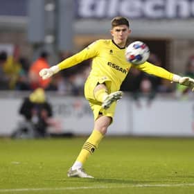 Former Celtic goalkeeper Ross Doohan, pictured in action for Tranmere Rovers, has signed for Aberdeen. (Photo by Pete Norton/Getty Images)