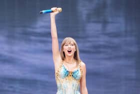 Taylor Swift performs her first London concert at Wembley Stadium, during the Eras Tour. Picture: Ian West/PA Wire