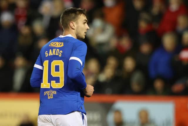 James Sands made his Rangers debut against Aberdeen at Pittodrie on Tuesday night.. (Photo by Craig Williamson / SNS Group)