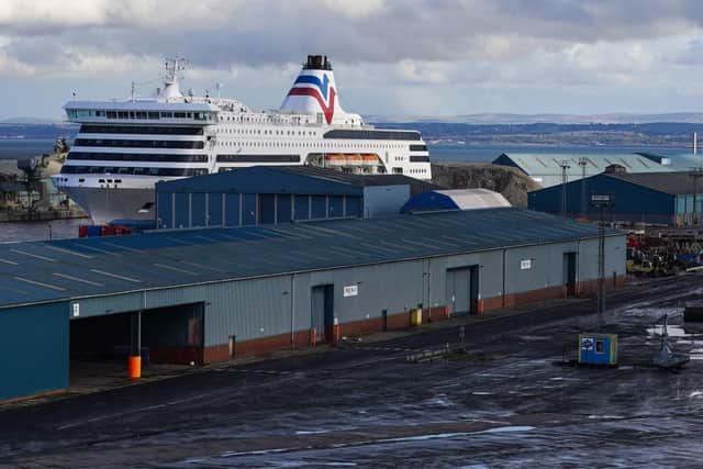 Refugees in Edinburgh are housed on a cruise ship in Leith.