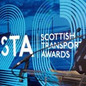 Transport minister Fiona Hyslop addressing the Scottish Transport Awards. Picture: Transport Times