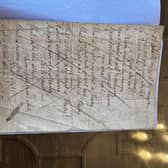 The crossed-out manuscript written by Robert Burns. PIC: Glasgow University.