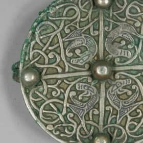 The brooch pre-conservation with the corrosion removed by hand using a scalpel and a porcupine quill. PIC: NMS.