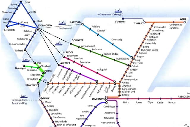 The imagined Highland rail network. Picture: Andrew Drummond.