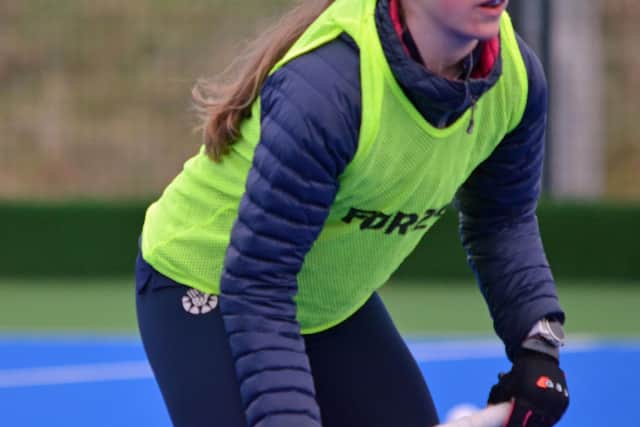 Millie Steiger training with Scotland at freezing Peffermill last Sunday