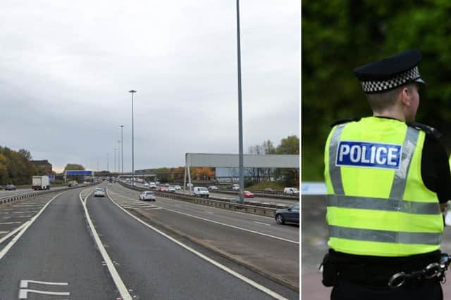 Car chased by Police through Glasgow drives wrong way up major motorway