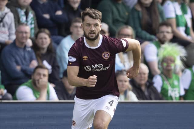 Craig Halkett in action for Hearts earlier this season before injury forced him onto the sidelines.  (Photo by Alan Harvey / SNS Group)