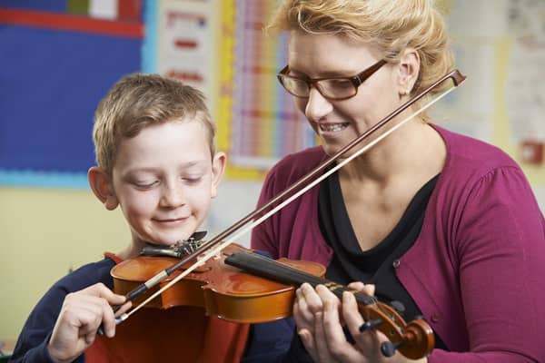 Those who had experience playing an instrument had a small but detectable association with better performance in tests . Picture: Getty