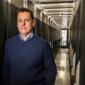 Iomart chief executive Reece Donovan in one the company's data centres. Picture: Peter Devlin