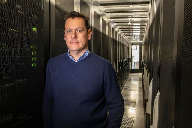 Iomart chief executive Reece Donovan in one the company's data centres. Picture: Peter Devlin