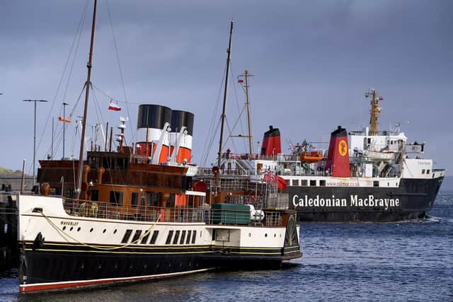 Waverley in Brodick harbour the day after the September 3 2020 crash. Picture: Jeff J Mitchell/Getty Images