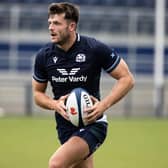 Blair Kinghorn during a Scotland training session at the Hive Stadium, in Edinburgh. He is a contender to fill the No 15 jersey vacated by Stuart Hogg.  (Photo by Craig Williamson / SNS Group)