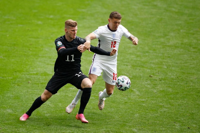 Eyebrows were raised when Southgate started him at left-back against Croatia, but he did well in that unorthodox role, and he's been dependable when called upon ever since.
(Photo by John Sibley - Pool/Getty Images)