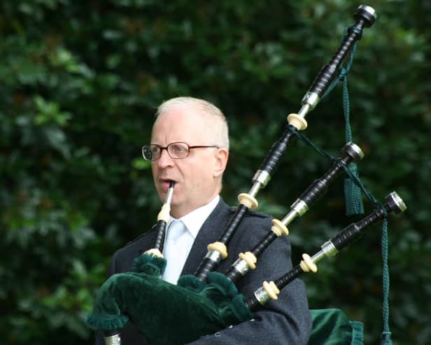 As well as being an accomplished scientist, Prof Alan Wright was a mean piper