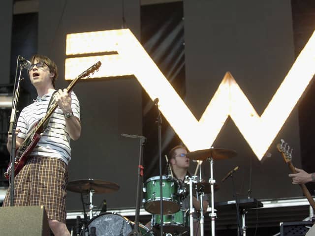 Rivers Cuomo of Weezer in Las Vegas, Nevada, on 2 July, 2005 PIC: Bryan Haraway/Getty Images