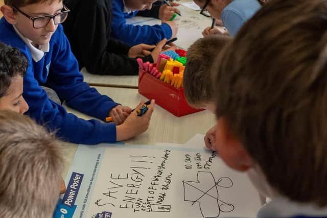 Cadder Primary School children taking part in energy saving workshop