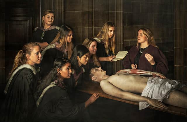 The new work of art inspired by the Edinburgh Seven has been created for the university by photographer Laurence Winram.