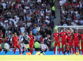 Leigh Griffiths score a brace of free kicks against England last time the two sides faced each other (Getty Images)