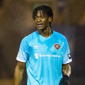 Armand Gnanduillet made his Hearts debut at Raith Rovers.