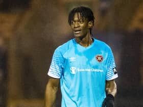 Armand Gnanduillet made his Hearts debut at Raith Rovers.