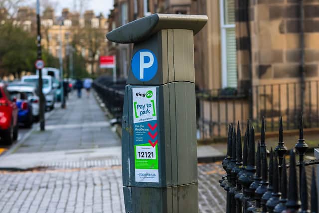 An parking machine in Edinburgh. City council leader Cammy Day has said parking fees could go up to bridge a budget gap. Picture: Scott Louden