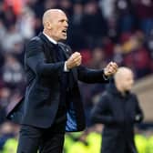 Rangers manager Philippe Clement celebrates victory over Hearts at Hampden.