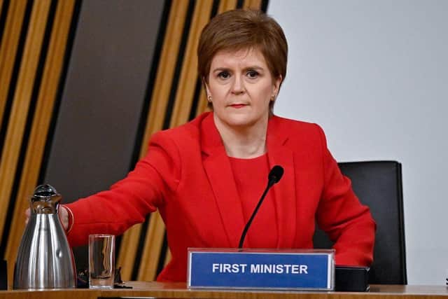 A spokesperson for Ms Sturgeon accused MSPs of having resorted to “baseless assertion, supposition and smear”. (JEFF J MITCHELL/POOL/AFP via Getty Images)