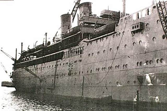 The Arandora Star was struck by a German torpedo  on July 2, 1940, killing 865 people on board, including 100 Scots Italians who were rounded up after Mussolini declared war. PIC: Creative Commons.