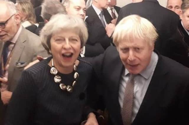 Theresa May with current Prime Minister Boris Johnson following last year's general election (Picture: Eddie Hughes/PA Wire)