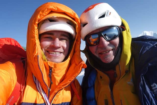 Tim Miller with Paul Ramsden who he partnered with on his award-winning ascent