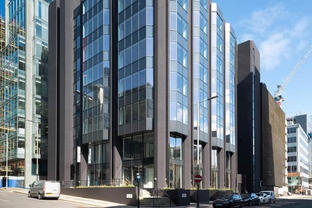 The level of demand has seen refurbished 'Grade B' offices that offer smaller floorplates letting well, with deals at 24 St Vincent Place, The Ink Building (above) and The Beacon highlighting this trend, Savills noted. Picture: McAteer Photograph